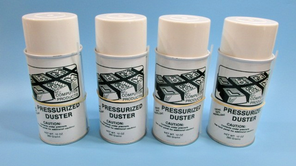 Lot of 4 Compressed Air Duster Spray Cleaner Keyboard PC Electronics 10 oz each